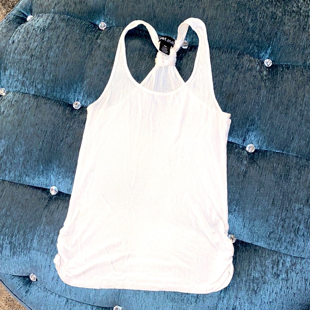Wet seal tank top, XS, Ruched sides